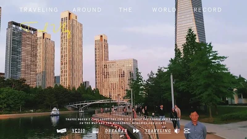 View of Songdo Central Park in Songdo, IC