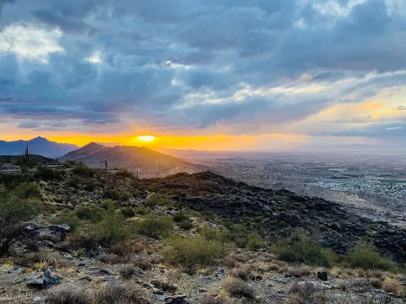 View of South Mountain Park and Preserve in Phoenix, AZ