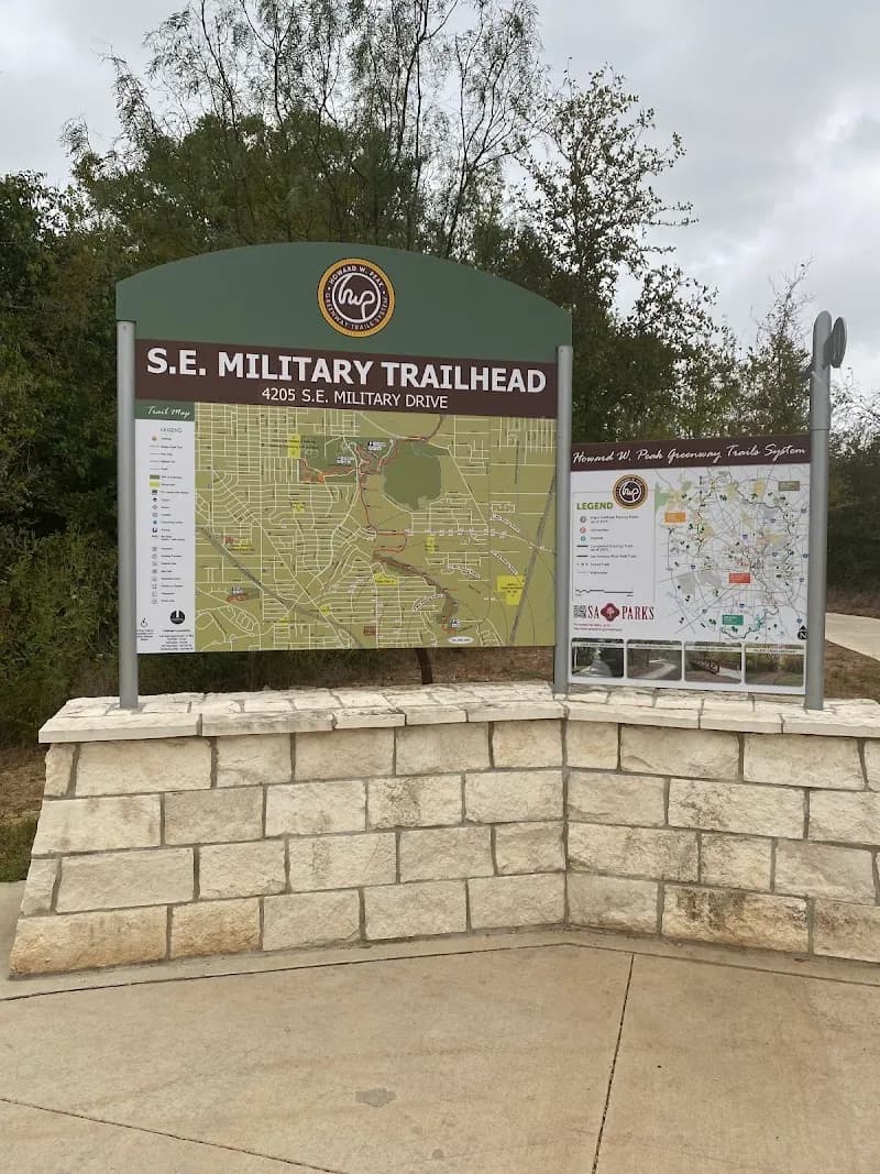 Southeast Trailhead of Howard W. Peak Greenway Trails System hiking area in Schertz, TX