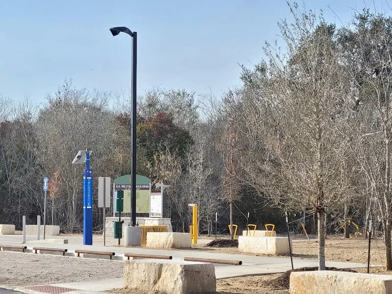 View of Southeast Trailhead of Howard W. Peak Greenway Trails System in Schertz, TX