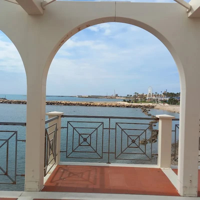View of Spiaggia il pirgo in Civitavecchia, Lazio