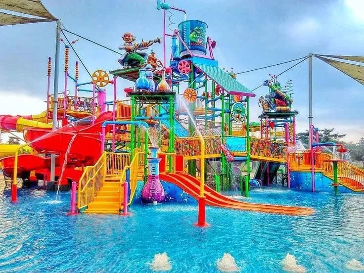 Splasher's Children's Play Area water park in Palm Jumeirah, Dubai
