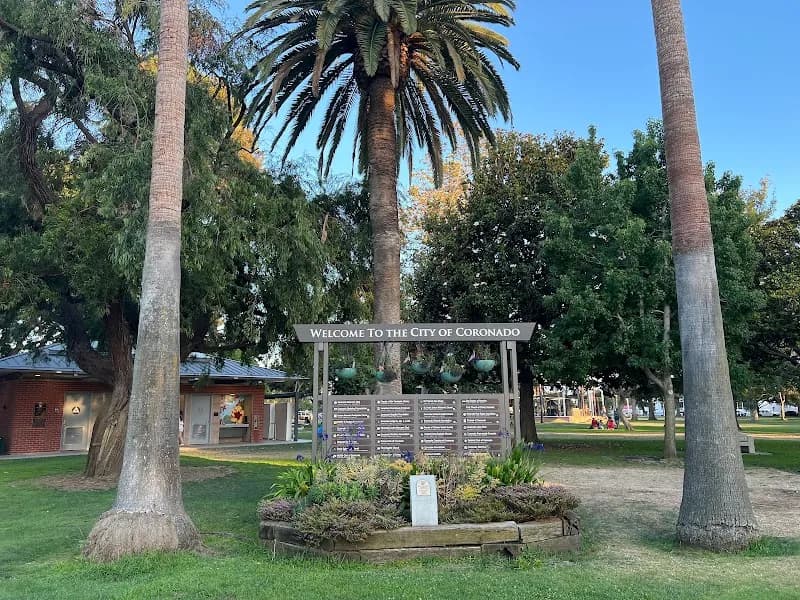 View of Spreckels Park in Coronado, CA