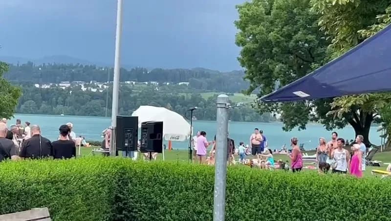 View of Strandbad Dorfmeilen in Meilen, ZH