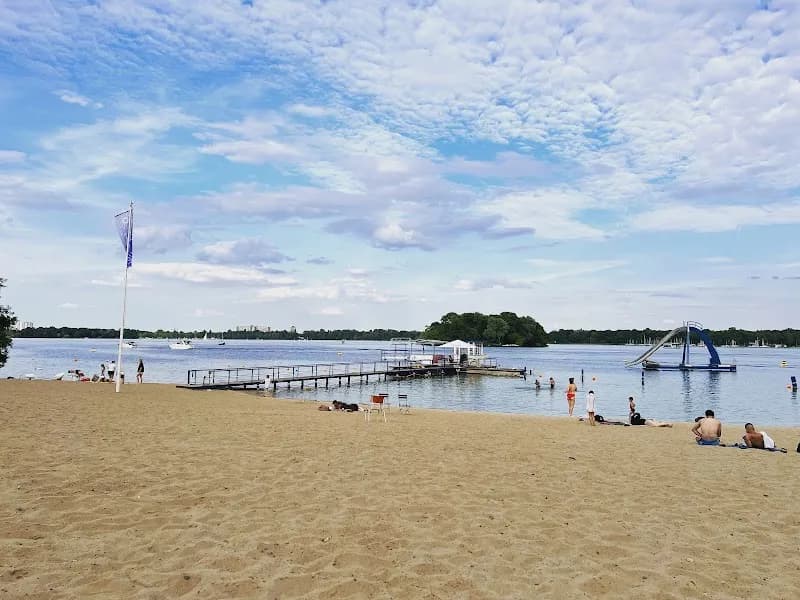 View of Strandbad Tegeler See in Tegel, BE