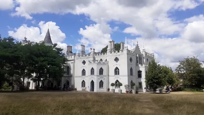 View of Strawberry Hill House & Garden in Twickenham, London