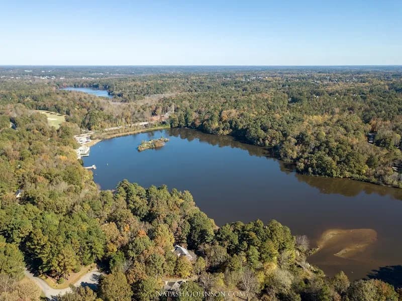 View of Sugg Farm at Bass Lake Park in Holly Springs, NC