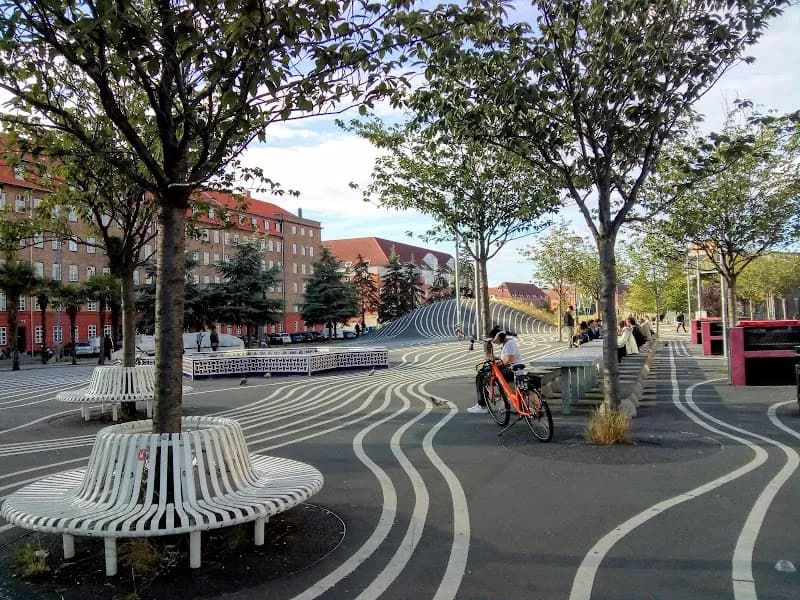 Superkilen Park park in Copenhagen, CPH