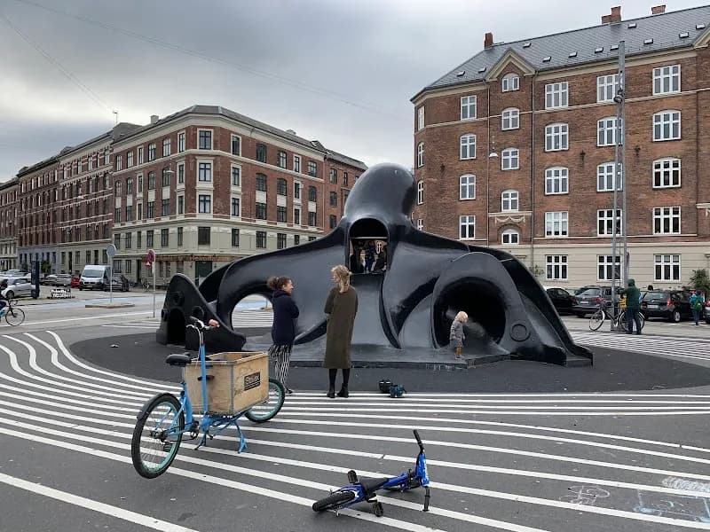 View of Superkilen Park in Copenhagen, CPH
