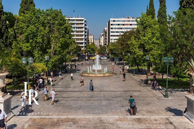 Syntagma Square park in Athens, ATT