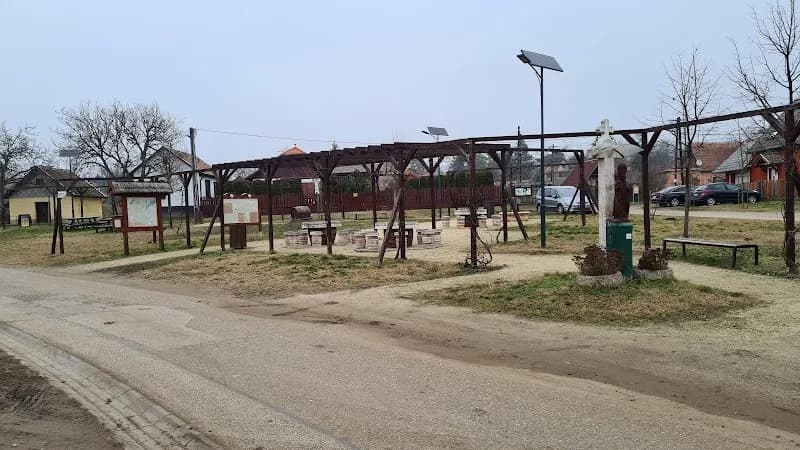 Szent Orbán tér park in Monor, Budapest