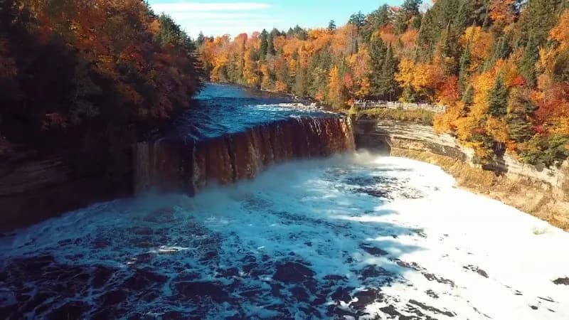 View of Tahquamenon Falls State Park in Trout Creek, MI