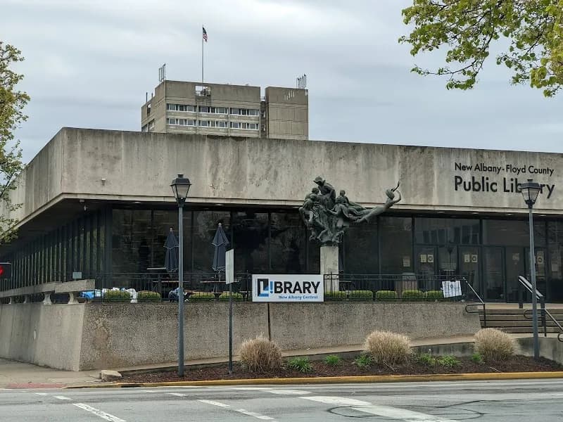 View of The Floyd County Library in Floyd Knobs, IN