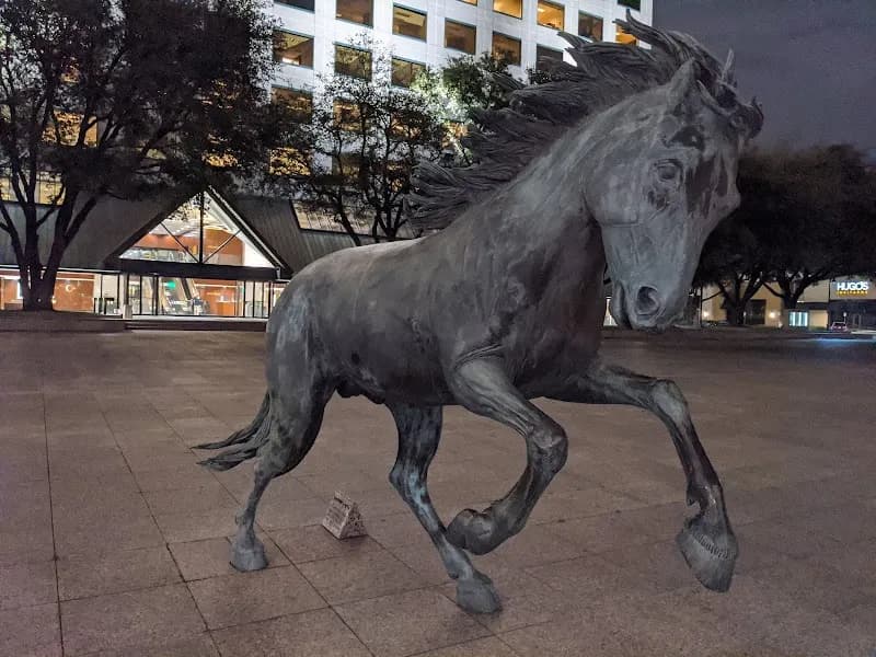 View of The Mustangs of Las Colinas Sculpture and Museum and Visitors Center in Irving, TX