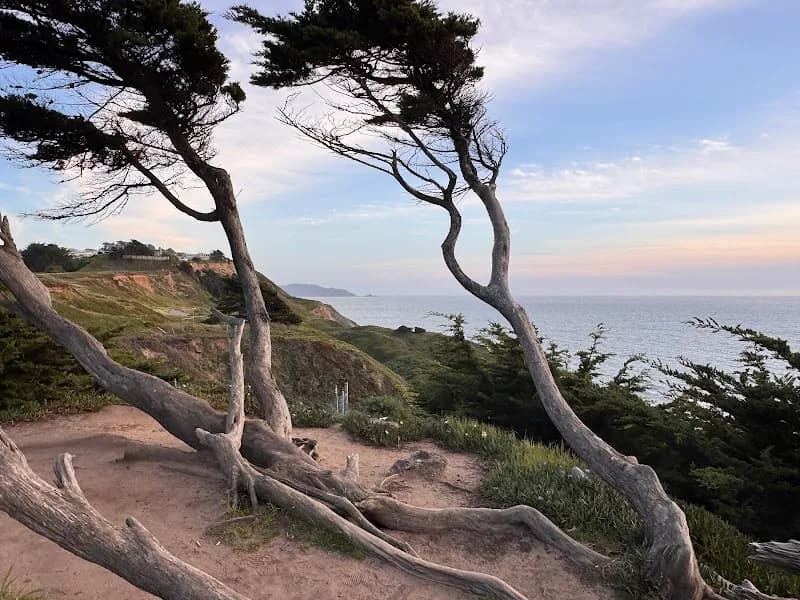 View of Thornton State Beach in Daly City, CA