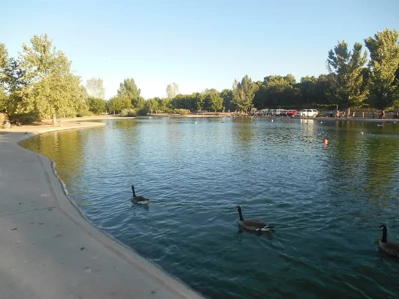 View of Tingley Beach in Old Town, NM