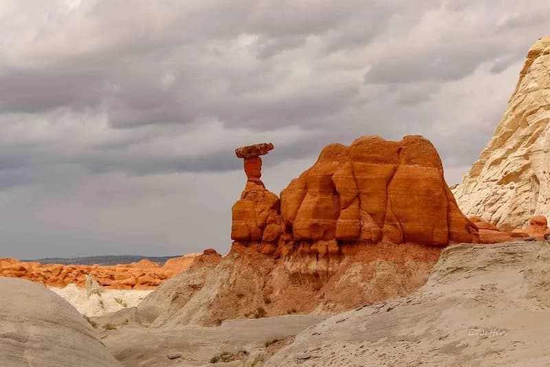 View of Toadstool Hoodoos in Moab, UT