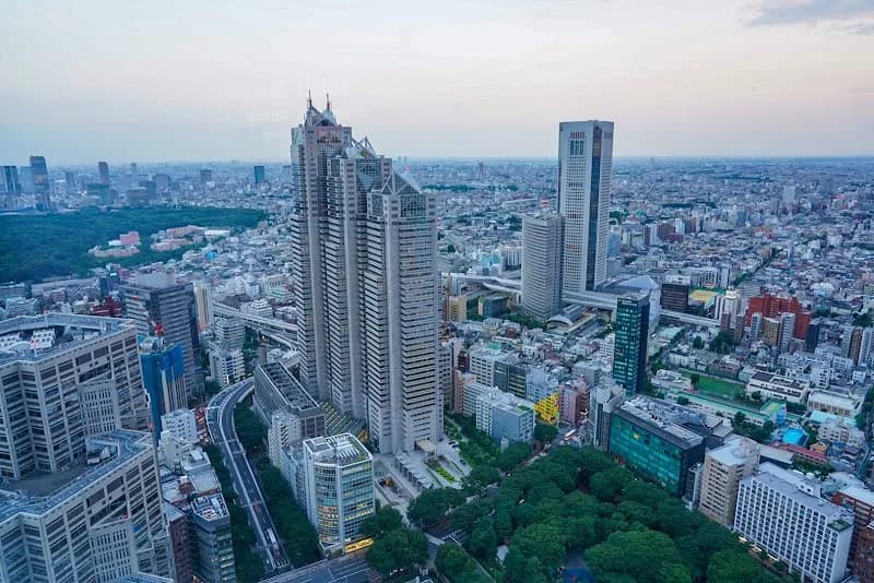 View of Tokyo Metropolitan Government Building | North Observation Deck in Shinjuku, Tokyo