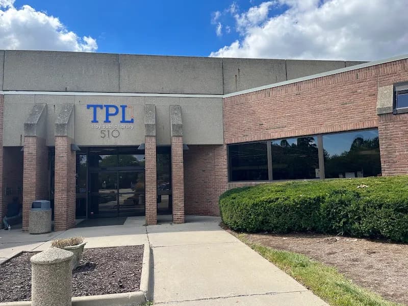 View of Troy Public Library in Troy, MI