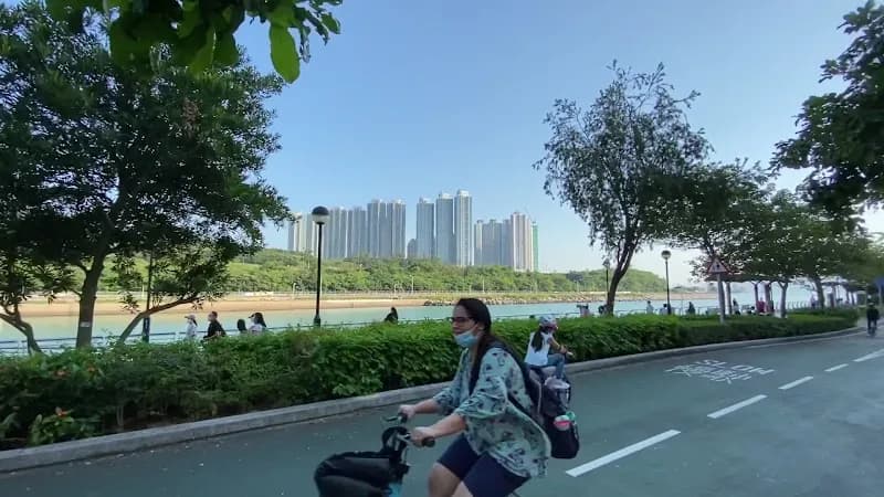 View of Tseung Kwan O Waterfront Park in Tseung Kwan O, HK