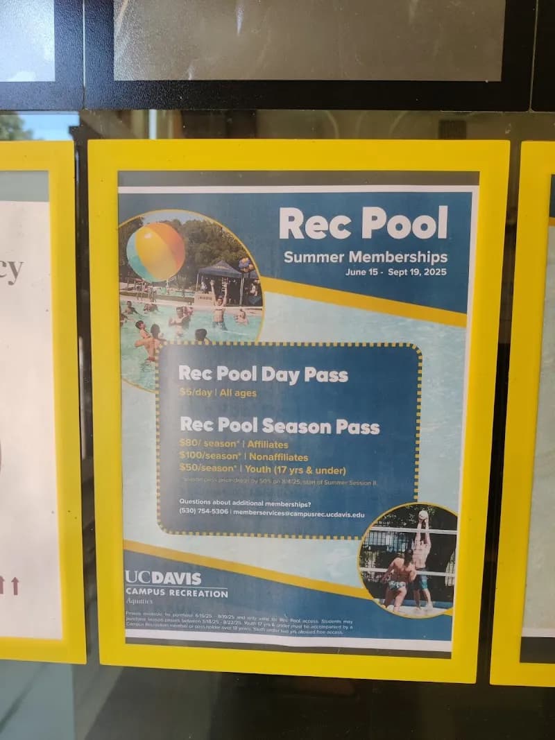 View of UC Davis Rec Pool in Davis, CA