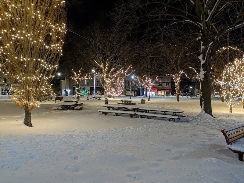 View of Village Green Park in Great Neck, NY