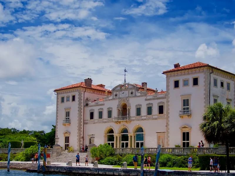 View of Vizcaya Museum & Gardens in Coconut Grove, FL