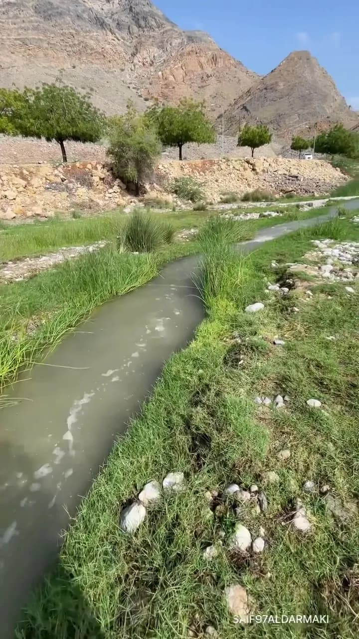 View of Wadi Amerat in Al Amerat, Muscat