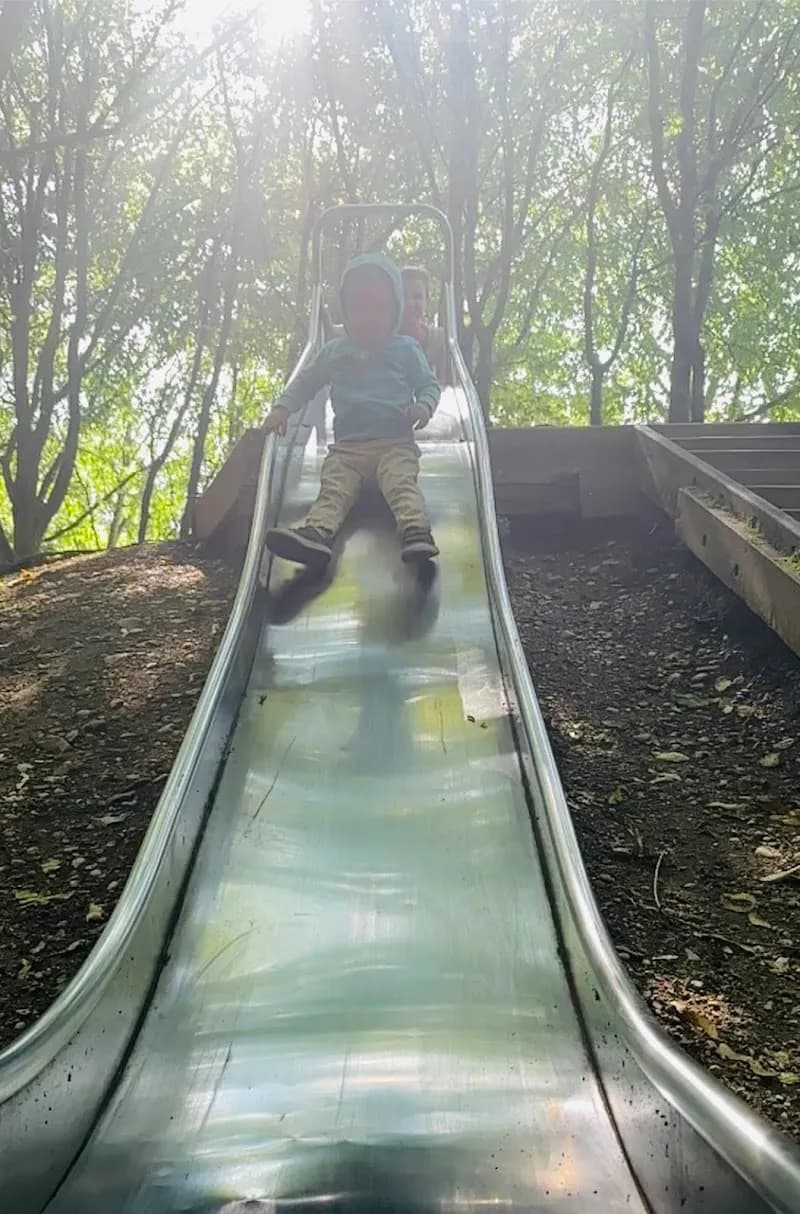 View of Waldspielplatz in Pullach im Isartal, BY