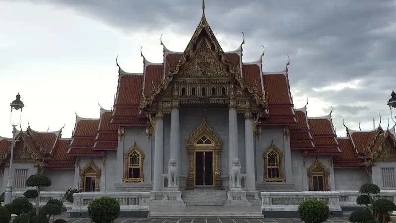 View of Wat Benchamabophit Dusitwanaram in Rama IX, BKK