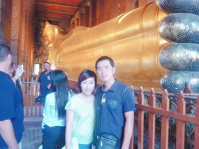 View of Wat Phra Chetuphon Wimon Mangkhalaram Rajwaramahawihan in Nonthaburi, BKK