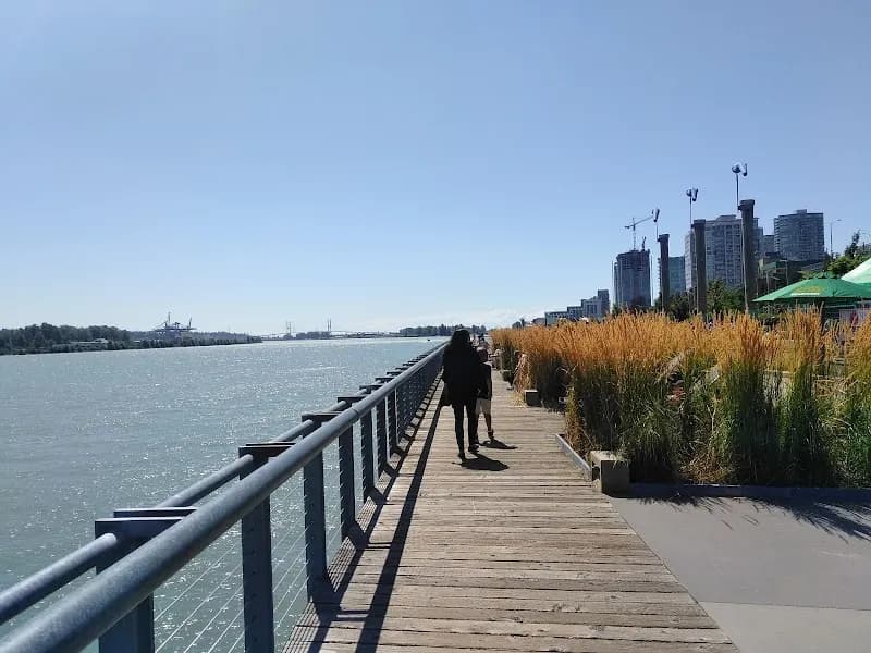 View of Westminster Pier Park in New Westminster, BC