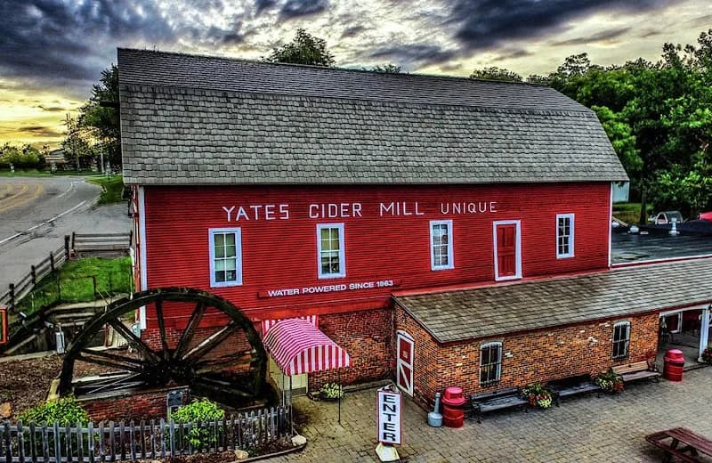 View of Yates Cider Mill in Rochester Hills, MI