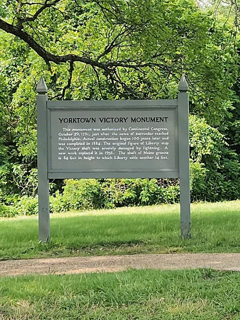 View of Yorktown Victory Monument in Yorktown, VA