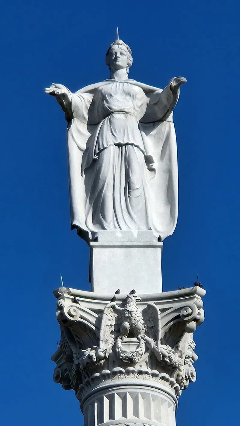View of Yorktown Victory Monument in Yorktown, VA