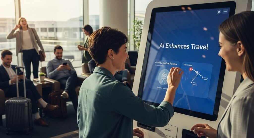 AI trip planning airport human interaction