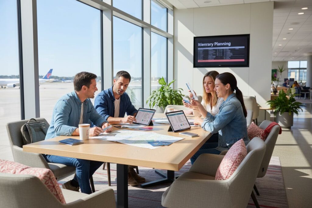 itinerary planning travelers airport